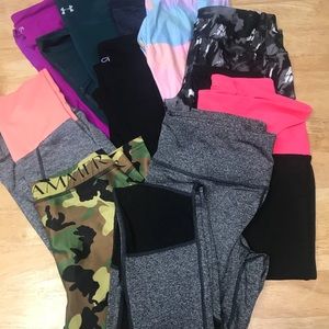 Lot of workout tights
